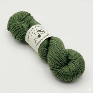 Matassa di Lana Tingola artigianale di colore verde scuro - Delladio Nicoletta